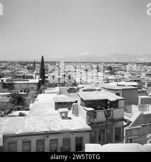 Paysage urbain au-dessus de Damas ca. 1950-1955 Banque D'Images