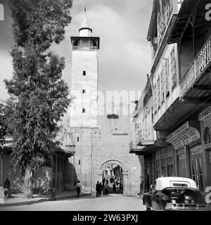 Le Bab Sharqi (porte est) dans le mur de la ville de Damas ca. 1950-1955 Banque D'Images