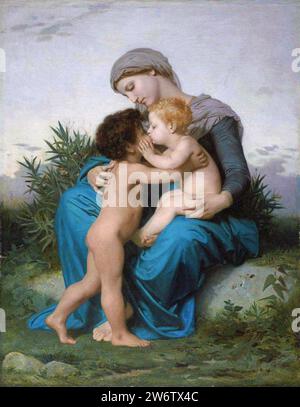 Guillaume-Adolphe Bouguereau (1825-1905) - Amour fraternel (1851). Banque D'Images