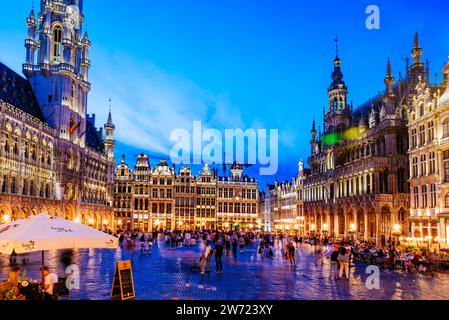 La Grand-place ou Grote Markt est la place centrale de Bruxelles, Bruxelles-capitale, Belgique, Europe Banque D'Images