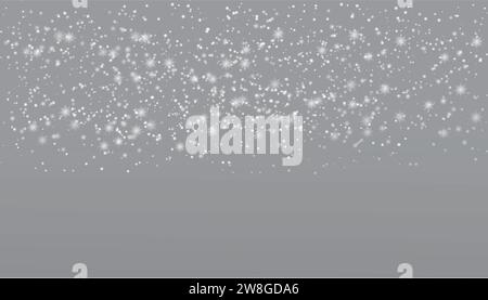 poussière de vecteur sur un fond transparent. Lumières scintillantes blanches Illustration de Vecteur