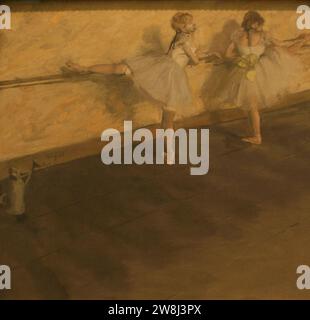 Edgar Degas danseurs pratiquant à la barre. Banque D'Images