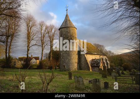 Église paroissiale St Peter Southease près de Lewes East Sussex Angleterre Royaume-Uni Banque D'Images