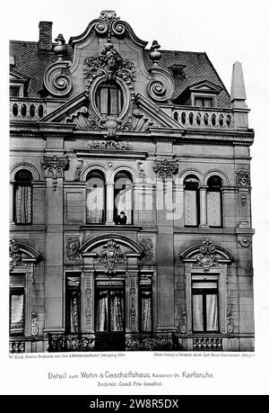 Wohn- und Geschäftshaus Kaiserstr. 94 Karlsruhe, Architekt Camill Frei aus Karlsruhe, Kick Jahrgang I. Banque D'Images