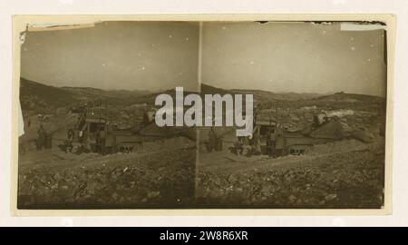 Wolf Battery - vue vers le nord sur ''mur chinois'' souvent agressé par les Japonais - Port Arthur Banque D'Images