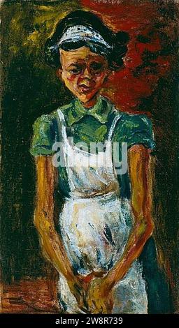 Wolf Kibel, la servante Girl, huile sur toile, 610 x 670 mm. Banque D'Images