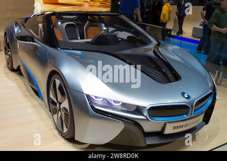 Une BMW i8 concept car exposée au salon international de l'auto de l'Amérique du Nord (NAIAS) 2013. Banque D'Images