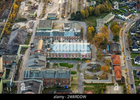 Vue aérienne, ancienne mine DSK Lippe Westerholt, nouveau quartier pour le travail et la vie respectueux du climat, Egonstraße, sur les limites de la ville de Gelsenkirchen, s Banque D'Images