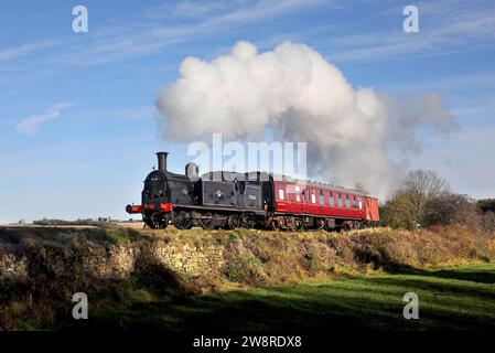 55260 approche de Manuel sur le chemin de fer Bo'Ness & Kinniel sur 5.11.23 Banque D'Images