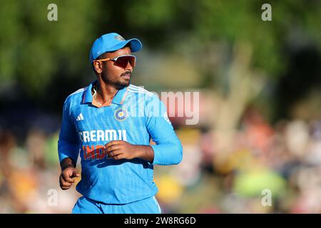 PAARL, AFRIQUE DU SUD - 21 DÉCEMBRE : Sanju Samson de l'Inde lors du 3e One Day International Match entre l'Afrique du Sud et l'Inde au Boland Park le 21 décembre 2023 à Paarl, Afrique du Sud. Photo de Shaun Roy/Alamy Live News Banque D'Images