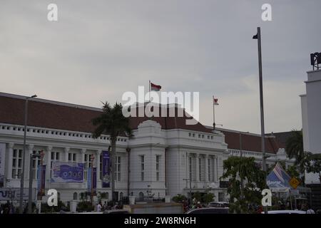 vieille ville de jakarta, le 19 décembre 2023 - est magnifique depuis le bâtiment du musée avec le coucher de soleil en arrière-plan Banque D'Images