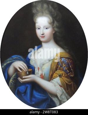 Atelier de François de Troy - Portrait présumé de Marie-Anne de Bourbon, mademoiselle de Blois. Banque D'Images