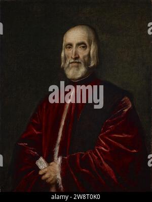 Atelier de Titien - Portrait d'Andrea de' Franceschi, vers 1550. Banque D'Images