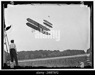 Vols WRIGHT, Fort Myer, VA, juillet 1909. Premier vol de l'armée Banque D'Images