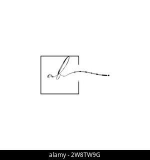 Concept de logo AB siganture dans la conception professionnelle de haute qualité qui imprimera bien sur tous les supports d'impression Illustration de Vecteur