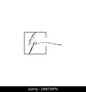 Concept de logo de siganture BP dans la conception professionnelle de haute qualité qui imprimera bien sur tous les supports d'impression Illustration de Vecteur