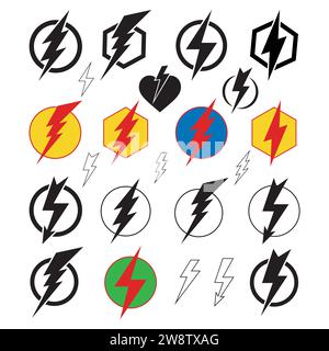 Lightning Bolt, Lightning Cricut Cut Files, Lighting Bolt SVG Bundle, Lightning Bolt, Thunderbolt Clipart, Lightening Bolt, Banque D'Images