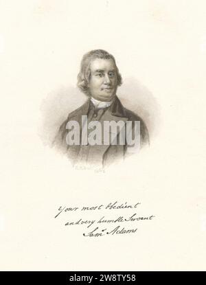 Votre serviteur le plus obéissant et le plus humble Sam. Adams Banque D'Images