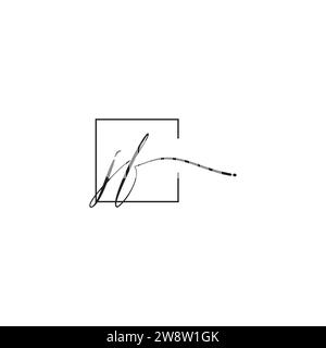 Concept de logo de siganture de JF dans la conception professionnelle de haute qualité qui imprimera bien sur tous les supports d'impression Illustration de Vecteur