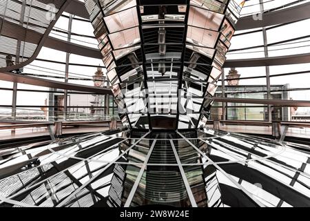 Intérieur du Dôme du Reichstag Berlin Banque D'Images