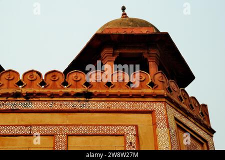 Vue partielle de King's Gate, Fatehpur Sikri, Uttar Pradesh, Inde Banque D'Images