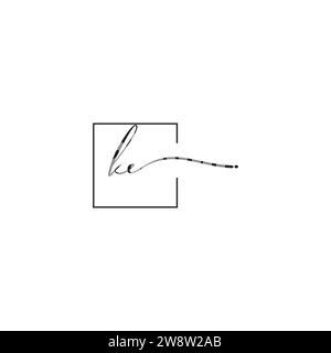 Concept de logo de siganture de KC dans la conception professionnelle de haute qualité qui imprimera bien sur tous les supports d'impression Illustration de Vecteur