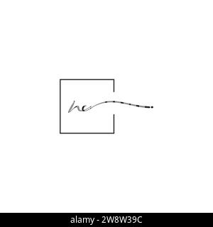 Concept de logo siganture NC dans la conception professionnelle de haute qualité qui imprimera bien sur tous les supports d'impression Illustration de Vecteur