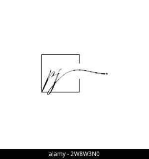Concept de logo PJ siganture dans la conception professionnelle de haute qualité qui imprimera bien sur tous les supports d'impression Illustration de Vecteur
