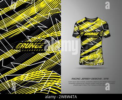 modèle de t-shirt pour sports extrêmes grunge fond maillot de course maillot de football design Illustration de Vecteur