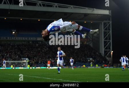 PHOTO DU PHOTOGRAPHE PA de L'ANNÉE 2023 - Martin Rickett photo du dossier datée du 21/02/23 - Tyrhys Dolan des Blackburn Rovers célèbre la marque du premier but de leur équipe lors du match du championnat Sky Bet à Ewood Park, Blackburn. Date de publication : mercredi 22 février 2023. Banque D'Images