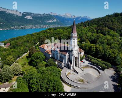 Drone photo Visitation Basilica, Basilique de la Visitation Annecy France Europe Banque D'Images