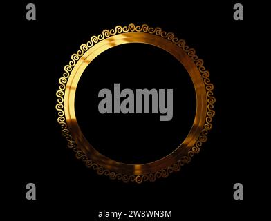 CADRE VINTAGE DORÉ Banque D'Images