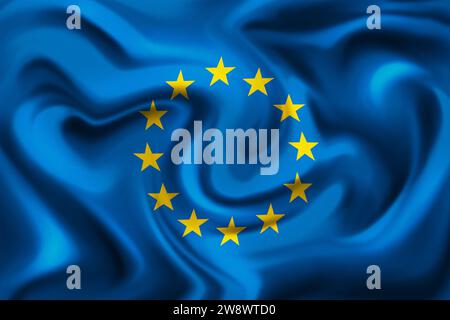 Drapeau de l'Union européenne Banque D'Images