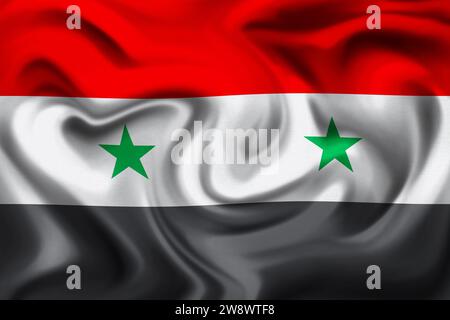 drapeau de la Syrie Banque D'Images