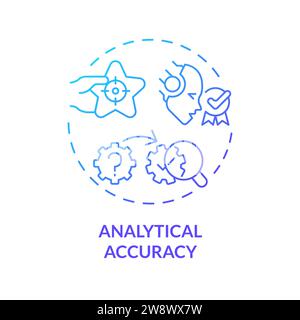 Concept d'icône de précision analytique de gradient simple en ligne fine Illustration de Vecteur