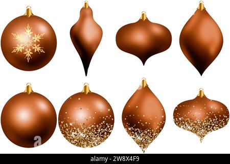 Infusez vos dessins avec charme festif en utilisant Color Christmas Ornament Clipart. Graphismes dynamiques et polyvalents pour ajouter de la joie de Noël à votre projet créatif Banque D'Images