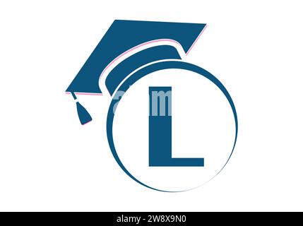 Lettre L éducation et graduation logo modèle de vecteur de conception. Illustration de Vecteur
