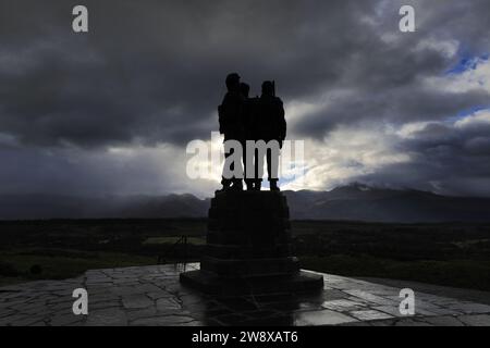 Le Mémorial Commando à Spean Bridge, près de Fort William, Highlands, Scotland, UK Banque D'Images