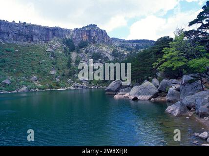 Laguna Negra. Picos de Urbion, province de Soria, Castilla Leon, Espagne. Banque D'Images