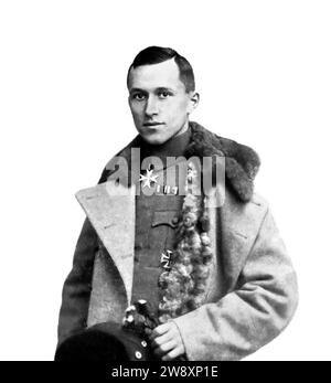 Ernst Junger. Portrait de l'auteur, soldat, philosophe et entomologiste allemand Ernst Jünger (1895-1998), 1920 Banque D'Images