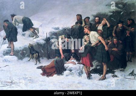 Le massacre de Glencoe par James Hamilton (1853-1894), huile sur toile, c. 1883-86 Banque D'Images