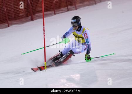 Madonna Di Campiglio, Italie. 22 décembre 2023. Alexander Steen Olsen (NOR) participe à la coupe du monde de ski alpin Audi FIS, Menâ&#x80;&#x99;s Slalom sur 3Tre Slope à Madonna di Campiglio le 22 décembre 2023, trente, Italie. Crédit : Agence photo indépendante/Alamy Live News Banque D'Images