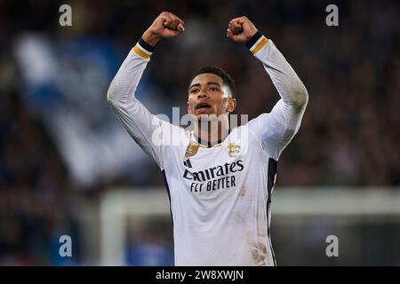 Jude Bellingham du Real Madrid CF réagit lors du match de LaLiga EA Sports entre le Deportivo Alaves et le Real Madrid CF au stade Mendizorrotza. Vitor Banque D'Images