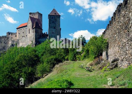 Plus petite ville d'Autriche, Château de Hardeg, Hardeg im Thayatal, Basse-Autriche, Autriche, Hardegg, Basse-Autriche, Autriche Banque D'Images