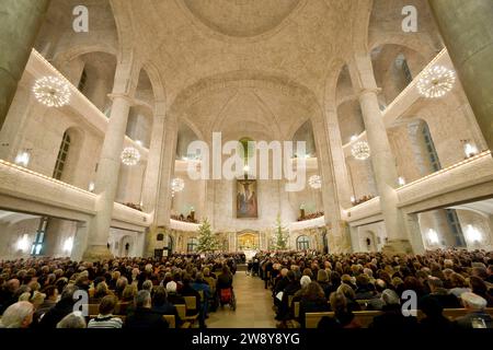 Les Vêpres d'orgue dans la Kreuzkirche Banque D'Images