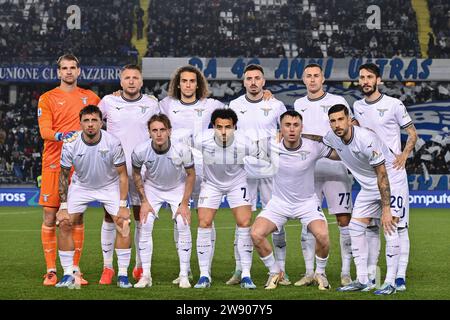 Empoli, Italie. 22 décembre 2023. Formation de l'équipe SS Lazio lors du match Empoli FC vs SS Lazio de football italien Serie A à Empoli, Italie, décembre 22 2023 crédit : Agence de photo indépendante/Alamy Live News Banque D'Images