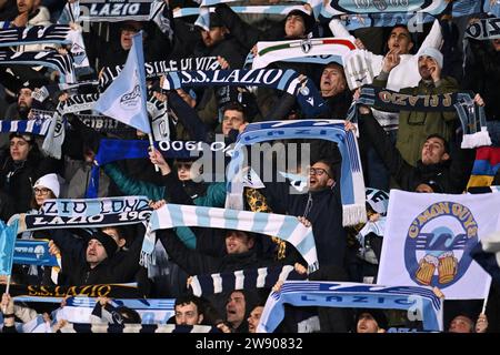 Empoli, Italie. 22 décembre 2023. Supporters du SS Lazio lors du match de football italien Empoli FC vs SS Lazio Serie A à Empoli, Italie, décembre 22 2023 crédit : Agence de photo indépendante/Alamy Live News Banque D'Images