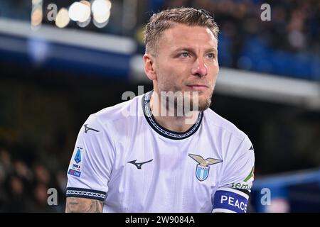 Empoli, Italie. 22 décembre 2023. L'attaquant SS lazio, Ciro immobile, lors du match de football italien Serie A D'Empoli FC vs SS Lazio à Empoli, Italie, décembre 22 2023 crédit : Agence de photo indépendante/Alamy Live News Banque D'Images