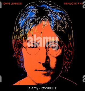 John Lennon - pochette d'album vinyle originale - Menlove Ave. - 1986 Banque D'Images