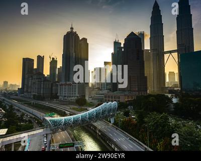 Pont Saloma au lever du soleil Banque D'Images